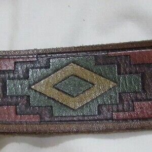 MOSSIMO SUPPLY CO SOUTHWESTERN LEATHER BELT SIZE L AZTEC men women